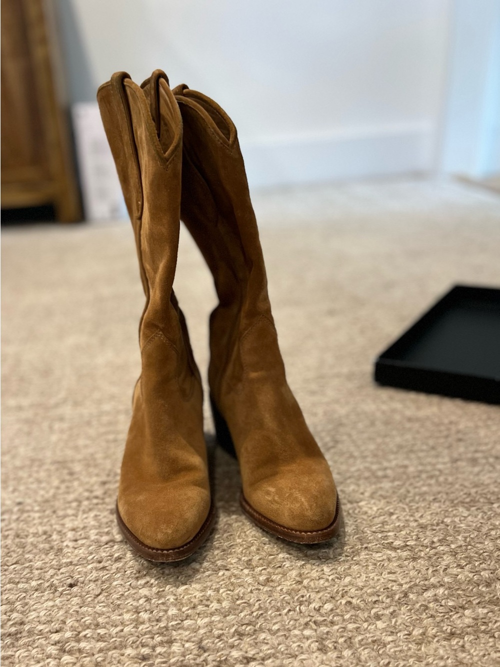 Rag & Bone Camel Suede Western Boots. Size 7.5 in box. - Picture 8 of 14